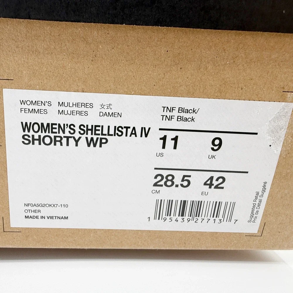 The North Face Shellista IV Shorty Boot Size 11 Womens TNF Insulated Winter NEW